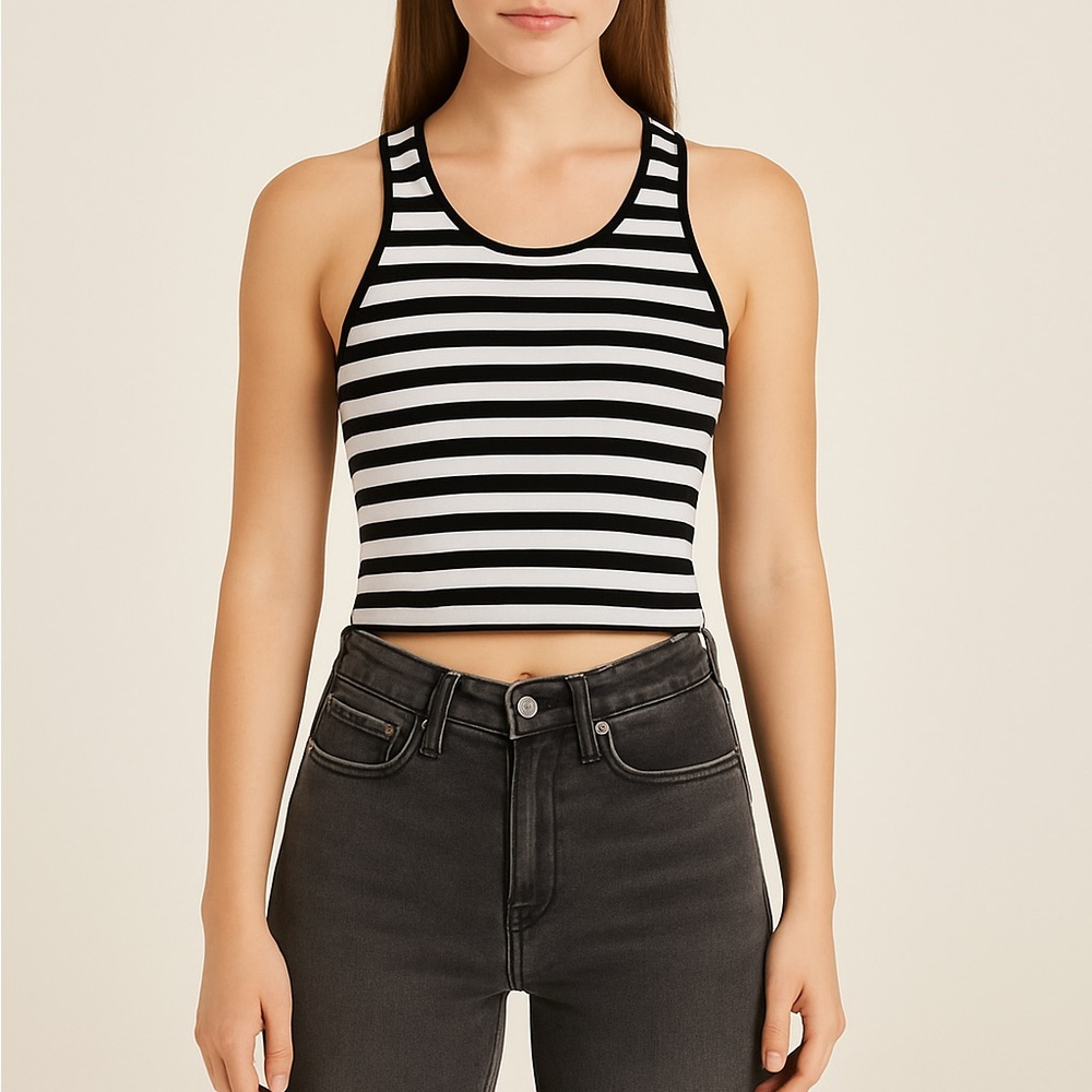 🔴 Nollie by PacSun Striped Crop Tank Top | XS Tank